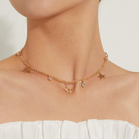 Jewelry Fashion Five-pointed Star Trend Female Necklace Personality Temperament Necklace