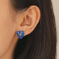ins enamel drop oil inlaid love earrings fashion temperament niche design peach heart earrings simple earrings