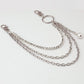 ins multi-layer pants chain accessories metal hip-hop jumping jeans inlaid diamond claw chain hanging chain pearl pendant accessories