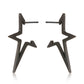 Men's Personality Simple and Versatile Stainless Steel Punk Irregular Pentagram Stud Earrings Earrings Earrings