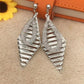 Horizontal rhombus sequin earrings silk mesh tube imitation zircon water drop earrings women's earrings popular jewelry night