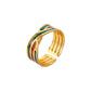 Fashion personality stainless steel opening adjustable drop oil cross line ring titanium steel ring female
