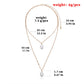 Jewelry Melon Seeds Chain Pearl Drop Shape Necklace Women's Fashion Simple Double Layer Necklace