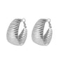 Autumn and winter retro metal exaggerated C-shaped earrings creative gear pattern C-shaped hip-hop ladies earrings