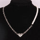 Necklace ins female hip-hop trend stainless steel collarbone chain fashion heart glass pearl necklace