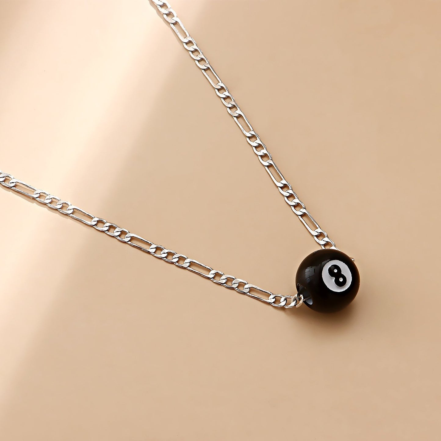 Jewelry Billiard Black 8 Necklace Female Niche Design Sense Light Luxury Necklace Doesn't Fade