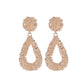 Pop Earrings Water Drop Embossed Bohemian Stud Earrings Punk Geometric Metal Earrings