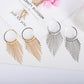 Circle multi-layer long and short tassel stud earrings retro fashion earrings