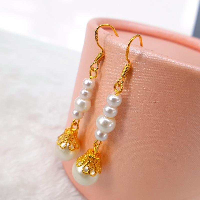Earrings fashion pearl hypoallergenic earhook star earrings of the same style