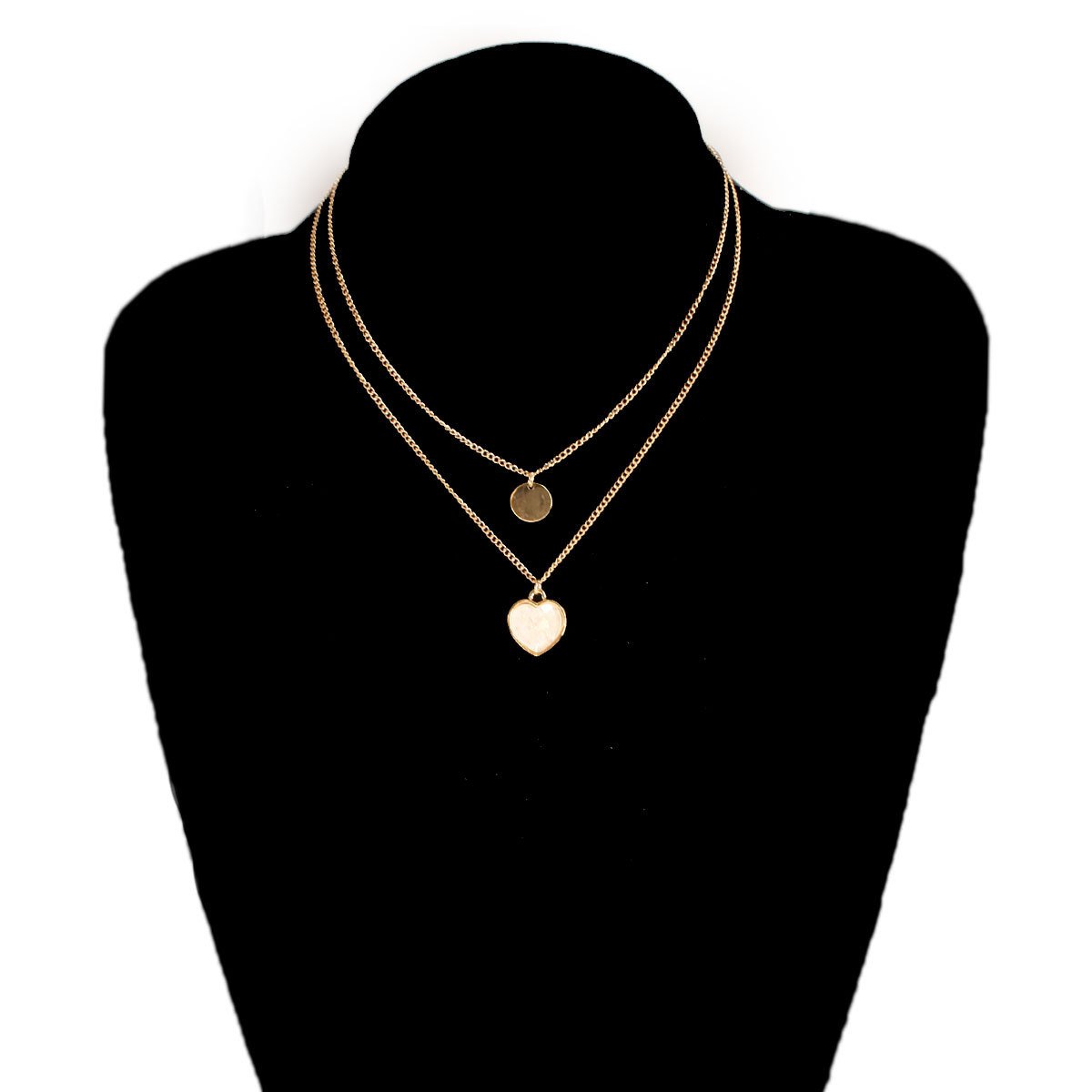 Women's Simple Fluorescent Color Love Hemp Pattern Necklace Two Sets Mixed Batch