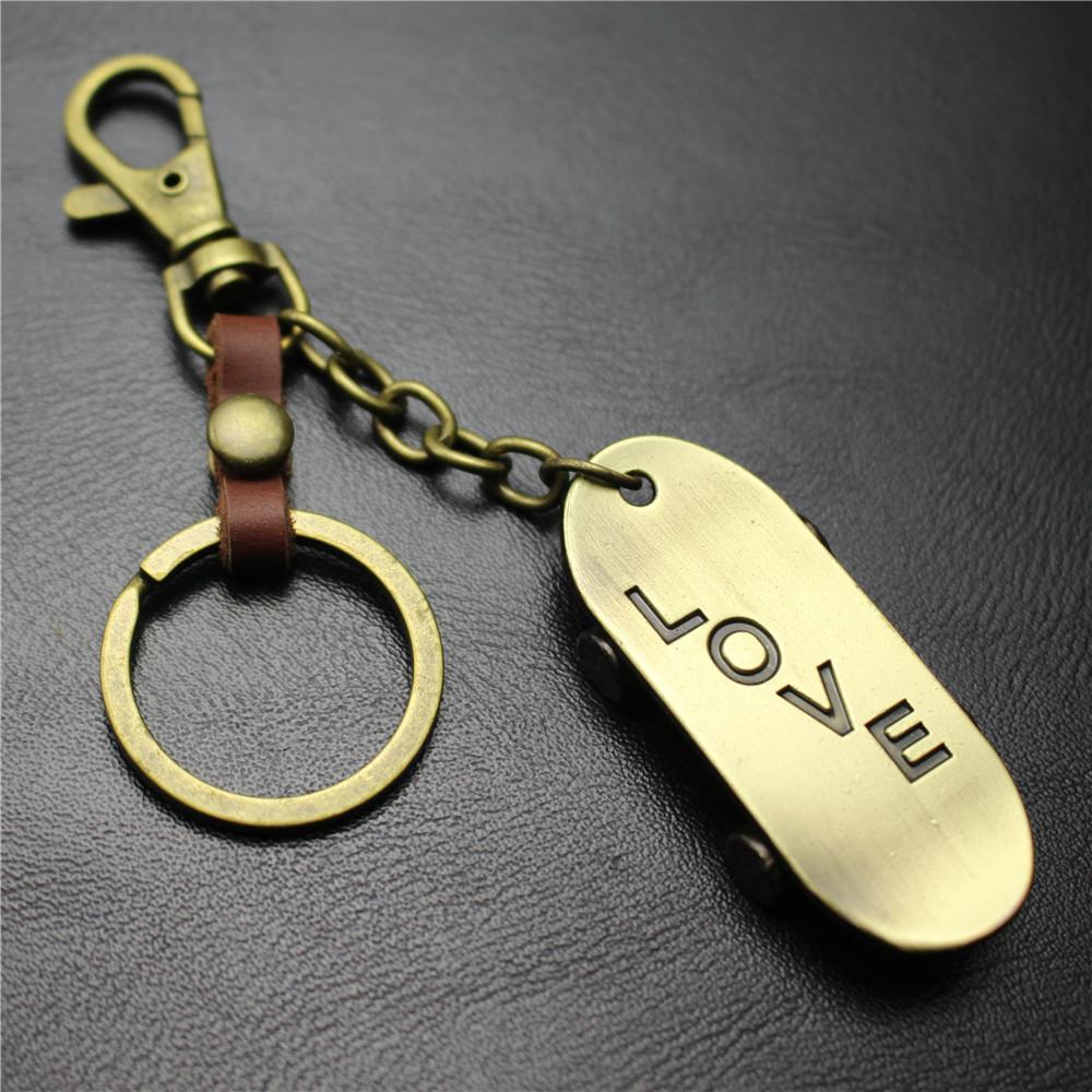 Alloy Brushed Surface Scooter Keychain Retro Key Ring Jewelry Bag Pendant