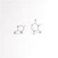 Xueba literature and art students chemical molecule earrings popular earrings