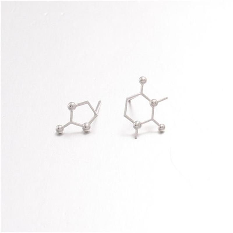 Xueba literature and art students chemical molecule earrings popular earrings