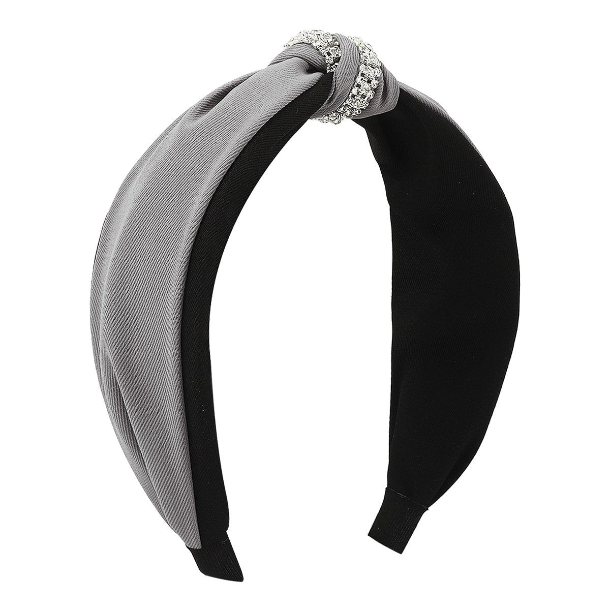 F542 fabric knotted rhinestone light luxury headband hit color personality claw chain net infrared pressure hair headband female