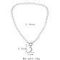 Fashion Harbor Stainless Steel Pearl Moon Lock Necklace Creative Retro Personality Design Versatile Men's Necklace