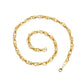 Fashion Men's Hip Hop Necklace Trend 1.6 Flat Flower Fake Twist Iron Chain Single Chain Jewelry