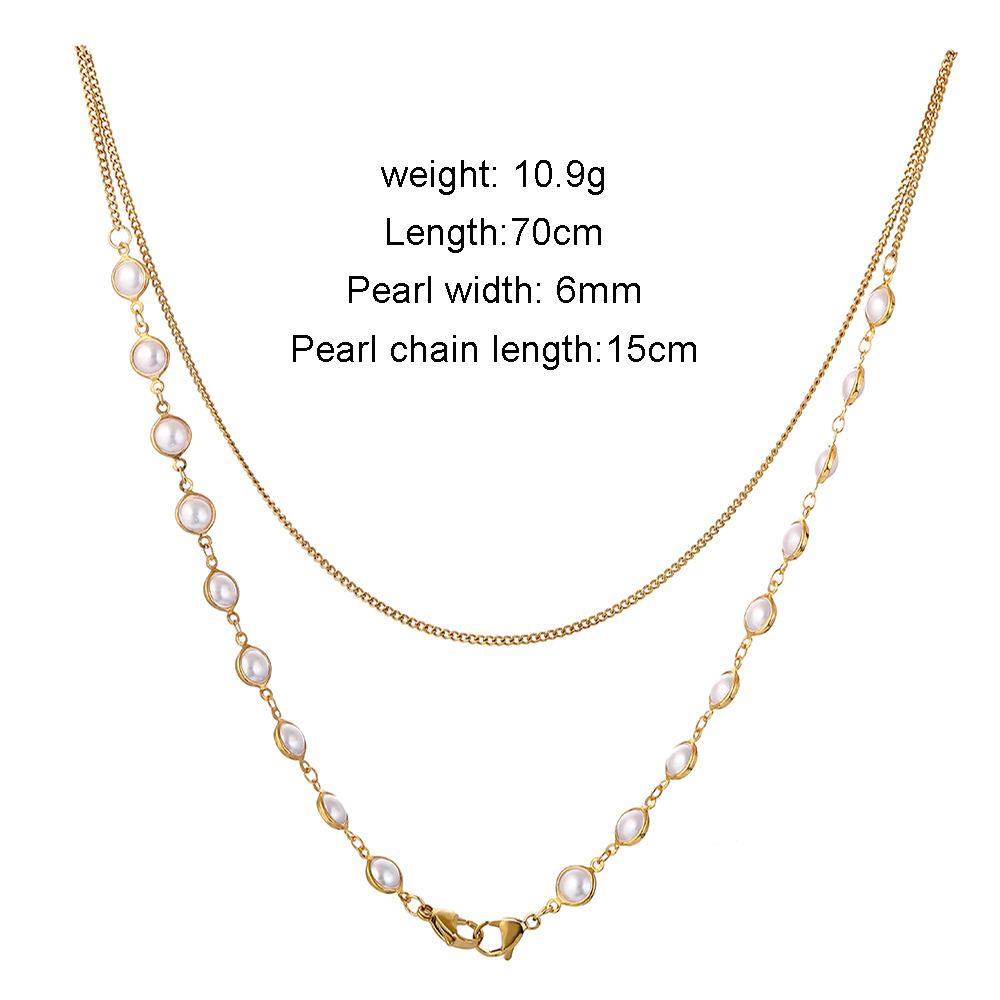 Mask anti-lost hanging chain fashion round pearl handmade chain multi-purpose sweater chain mask glasses chain