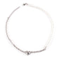 Necklace ins female hip-hop trend stainless steel collarbone chain fashion heart glass pearl necklace