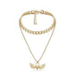 Jewelry LOVE key thick chain necklace female simple personality peach heart lock wing necklace