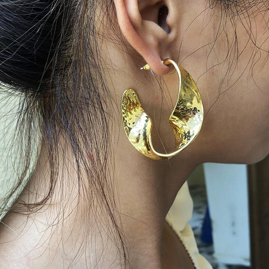 E8673 trendy geometric irregular earrings supply trendy earrings creative personality earrings