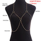 Jewelry exaggerated multi-layer geometric ring chest chain female ins sexy bikini babes body chain