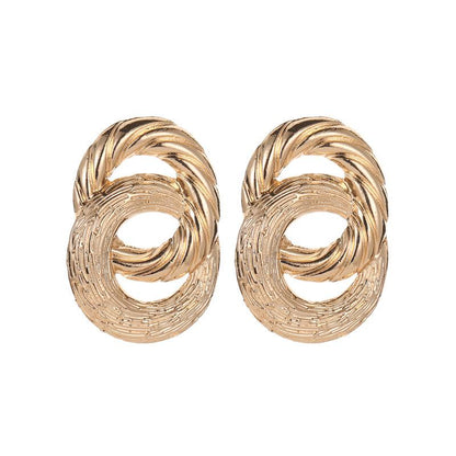 Circle Twist Earrings Geometric 8-shaped Pattern Earrings Female Distribution Earrings Jewelry