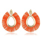 Leaf Tassel Exaggerated Earrings Retro Water Drop Fan-shaped Earrings Fashion Autumn and Winter Earrings