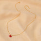 Simple red love necklace vitality girl wild little red heart pendant clavicle chain stall