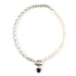 Ins super fire black agate peach heart clavicle chain imitation pearl necklace female trendy net red clavicle chain heart-shaped necklace