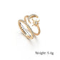 Fashion Simple Alloy Rhinestone Star Moon Two-Piece Ring Set Ladies Accessories