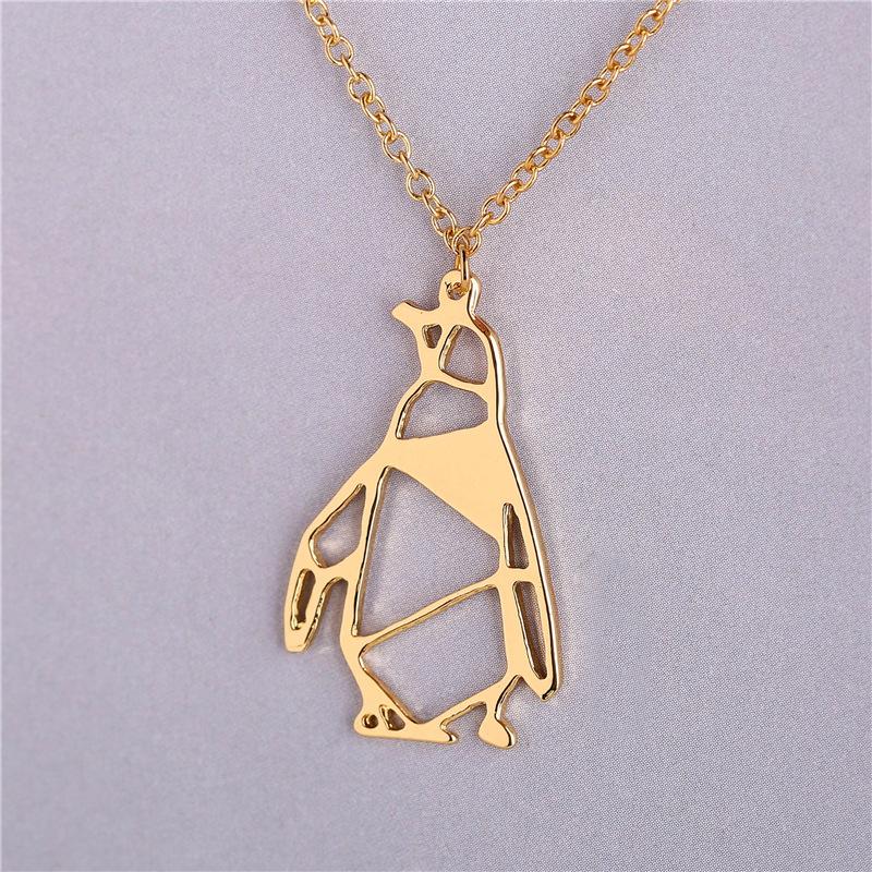 Explosive jewelry hollow penguin necklace female cute cute little penguin pendant clavicle chain