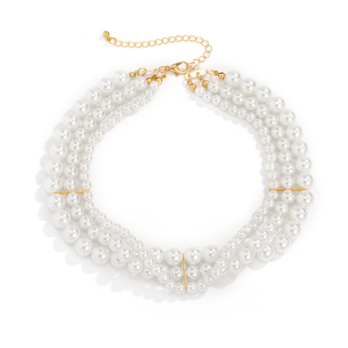 Jewelry Fashion Versatile Multilayer Clavicle Necklace Feminine Indifferent Pearl Beaded Necklace Female