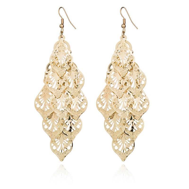 Fashion meets rainy season electroplated leaf earrings clothing accessories earrings earrings