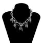 Jewelry Punk Gothic Mask Dagger Tassel Necklace Female Personality Retro Cross Chain Necklace
