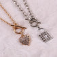 Exaggerated Jewelry Padlock Heart Creative Pendant Simple Fashion Necklace Personality Necklace Accessories