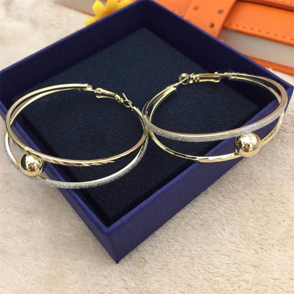Fashion Earrings Pop Alloy Earrings Earrings Frosted Ring Circle Hoop Earrings Earrings