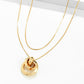 Jewelry Retro Geometric Metal Interlocking Necklace Female Simple Thin Chain Clavicle Necklace Female
