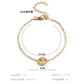 Boutique Gift Ladies Autumn Round Copper Pendant Simple Bracelet
