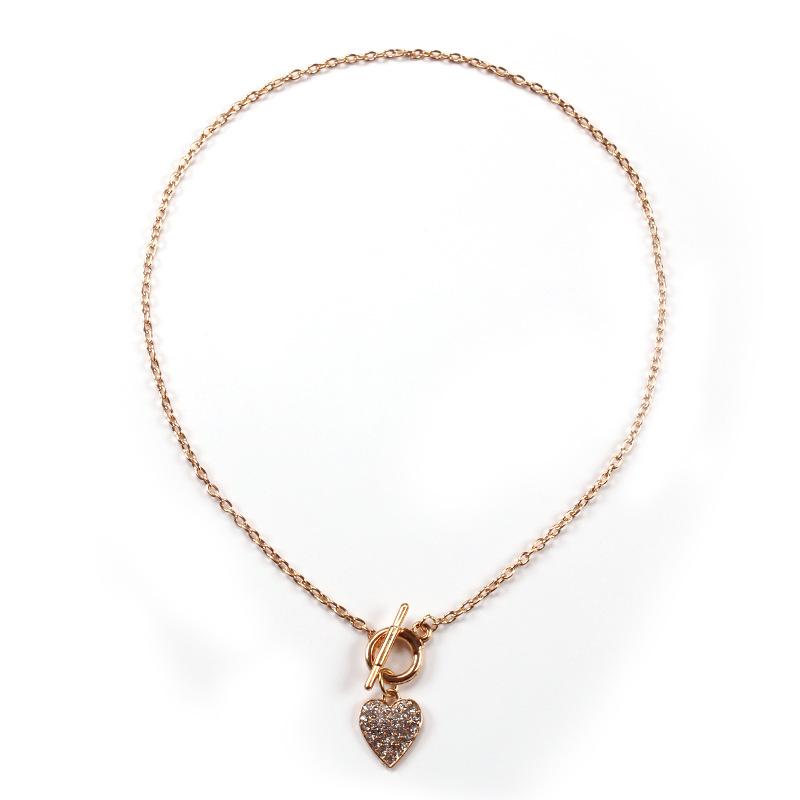 Exaggerated Jewelry Padlock Heart Creative Pendant Simple Fashion Necklace Personality Necklace Accessories