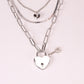 Jewelry simple ins net red same style buckle chain necklace female fresh love pendant lock necklace