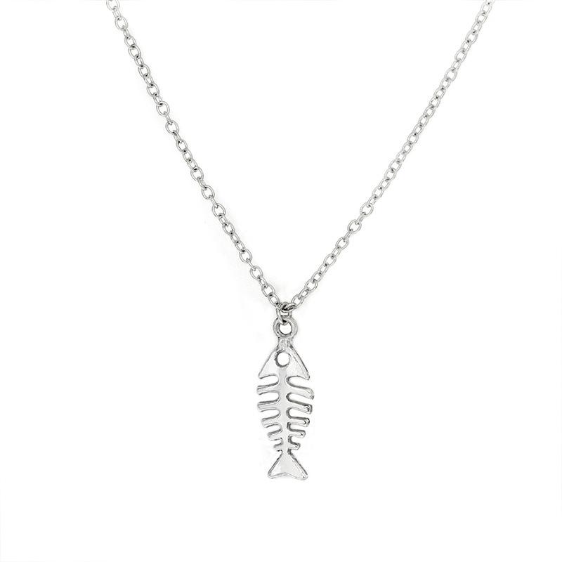 Fishbone Pendant Necklace Pendant Women's Clavicle Chain Fashion Small Fresh Jewelry