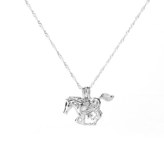 Necklace Fashion Creative Luminous Horse Necklace Halloween Luminous Pendant Ornaments