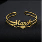 Personalized Name Bracelet Alphabet DIY Handmade Bracelet Stainless Steel Furnace Vacuum Plating Open Bracelet