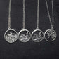 Year Popular Sports Jewelry Circle Walking Necklace Pendant Clavicle Chain