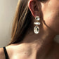 E9626 Diamond Earrings Temperament Ladies and Ladies Several Earrings Exaggerated Contrasting Color Multi-cut Earrings
