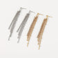 E1748 Exaggerated Long Earrings Rhinestone Chain Tassel Personality Earrings Temperament Smart Elegant Earrings