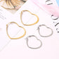 Classic Simple Earrings Hollow Size Love Geometric Exaggerated Earrings Earrings Earrings Versatile Trendy Ear Jewelry