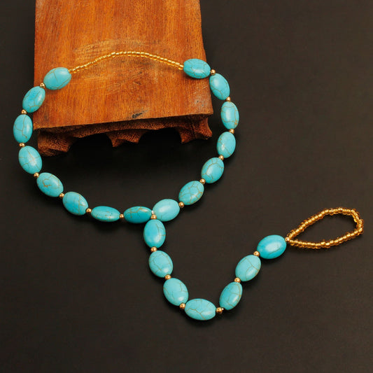 Design Jewelry Design Turquoise Beads Texture Beach Anklet Women