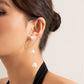 Jewelry Temperament Baroque Imitation Pearl Asymmetric Earrings Women's Long Section Cold Tassel Earrings