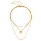 Jewelry simple and versatile thin snake bone chain necklace female retro fashion peach heart-shaped ot buckle necklace